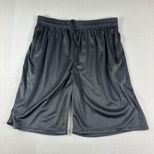 Ultra Performance Mens 2XL Charcoal Gray Zipper Pocket Athletic Gym Shorts